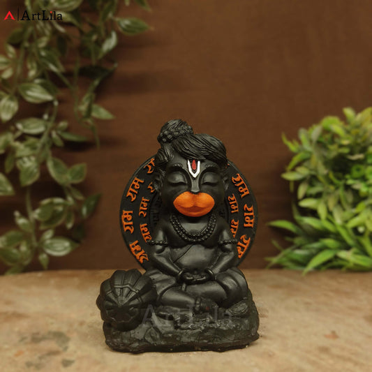bal-hanuman-idol-meditating-gada-black-orange-artlila-1