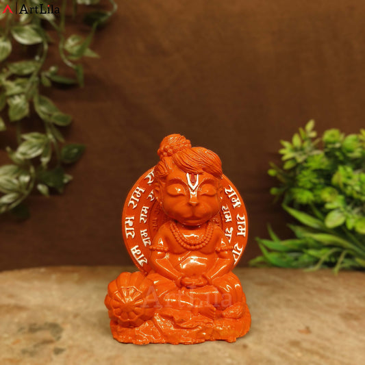 bal-hanuman-idol-meditating-gada-orange-artlila-1